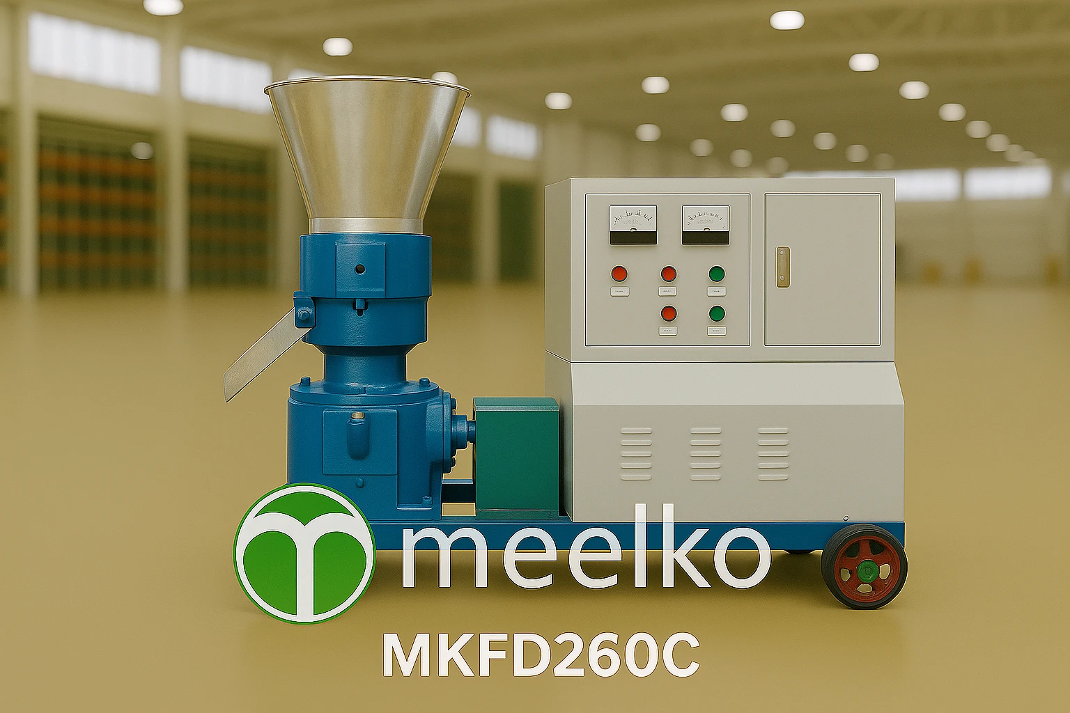 Image du produit associé Granulateur Electrique MKFD260C - 260 mm / 15 kW - TGUgZ3JhbnVsYXRldXIgZWxlY3RyaXF1ZSBNS0ZEMjYwQyBkZSBNZWVsa28gYXZlYyBmaWxpZXJlIGRlIDI2MCBtbSBldCBtb3RldXIgZGUgMTUga1cgcHJvZHVpdCBkZXMgZ3JhbnVsZXMgZGUgaGF1dGUgcXVhbGl0ZSBwb3VyIGFsaW1lbnRhdGlvbiBhbmltYWxlIGV0IGJpb21hc3NlIGF2ZWMgdW5lIGNhcGFjaXRlIGRlIHByb2R1Y3Rpb24gY29udGludWUsIHJvYnVzdGUgZXQgZmlhYmxlLg==