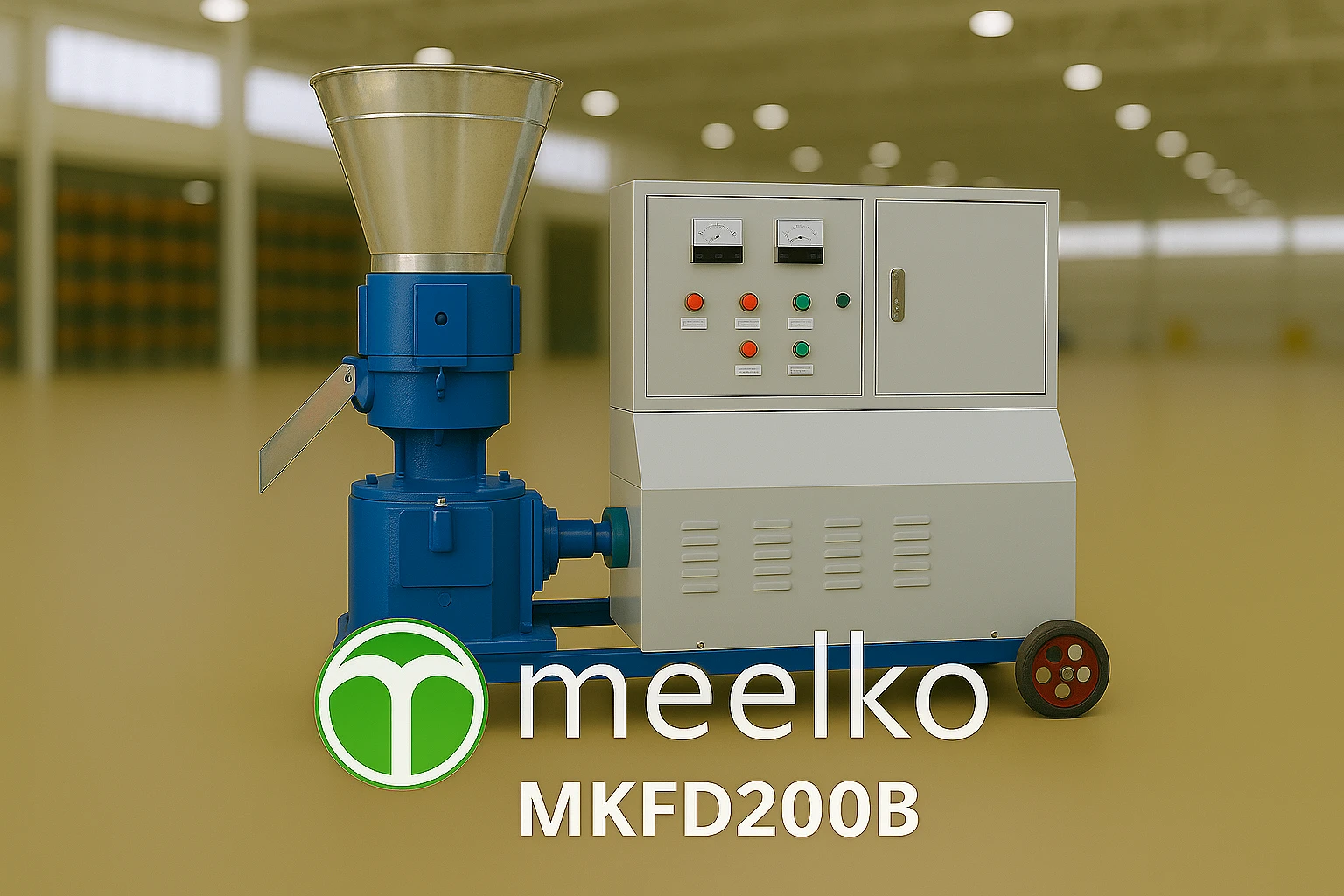 Image du produit associé Presse a granules 200mm Electrique 7.5 kW pour Aliments Composes – MKFD200C - TGEgcHJlc3NlIGEgZ3JhbnVsZXMgZWxlY3RyaXF1ZSBNS0ZEMjAwQyAyMDBtbSA3LjUga1cgdHJhbnNmb3JtZSBncmFpbnMsIGZhcmluZXMgZXQgbWVsYW5nZXMgZm91cnJhZ2VycyBlbiBncmFudWxlcyBkJ2FsaW1lbnRzIGNvbXBvc2VzIGRlIGhhdXRlIHF1YWxpdGUuIENhcGFjaXRlIGp1c3F1J2EgMTIwIGtnL2gsIGNvbmNlcHRpb24gY29tcGFjdGUgZXQgbW90ZXVyIGVsZWN0cmlxdWUgZWZmaWNhY2UgcG91ciBmZXJtZXMgZXQgcGV0aXRlcyB1c2luZXMu