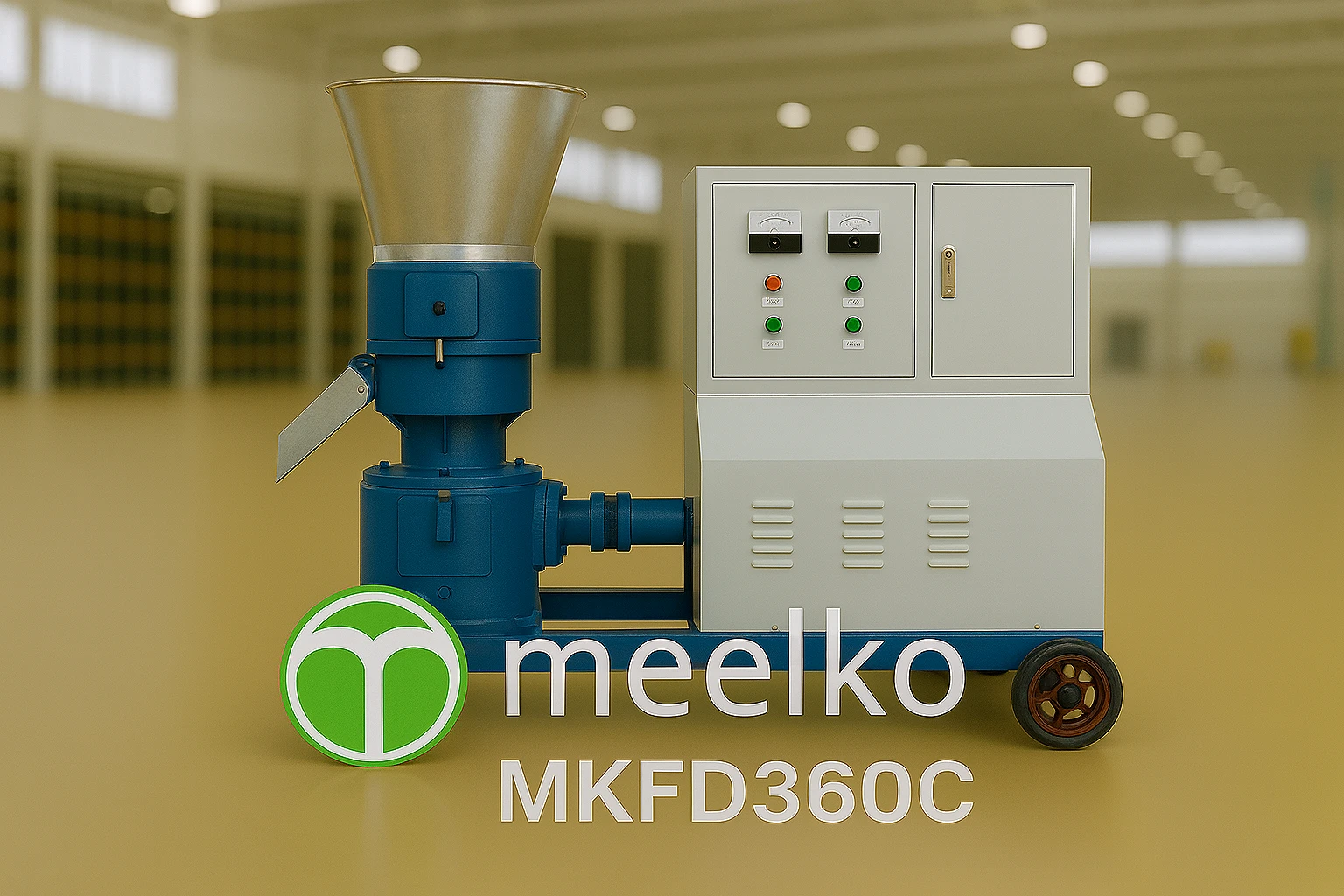 Image du produit associé Granulateur Électrique MKFD360C – 360 mm / 22–30 kW - TGUgZ3JhbnVsYXRldXIgZWxlY3RyaXF1ZSBNS0ZEMzYwQyBkZSBNZWVsa28gZGlzcG9zZSBkJ3VuZSBmaWxpZXJlIHBsYXRlIGRlIDM2MCBtbSBldCBkJ3VuIG1vdGV1ciBkZSAyMiBhIDMwIGtXLCBjb25jdSBwb3VyIGxhIHByb2R1Y3Rpb24gaW5kdXN0cmllbGxlIGRlIGdyYW51bGVzIGQnYWxpbWVudHMgcG91ciBhbmltYXV4LCBkZSBib2lzIGV0IGRlIGJpb21hc3NlIGF2ZWMgaGF1dGUgY2FwYWNpdGUu
