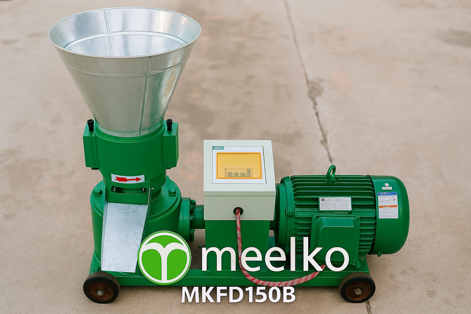 Image du produit associé Granulateur de Bois Electrique 150 mm – 4 kW – MKFD150C (Biomasse) - TGUgcGVsZXRpc2V1ciBlbGVjdHJpcXVlIE1lZWxrbyBNS0ZEMTUwQyBkZSAxNTBtbSBhdmVjIG1vdGV1ciBkZSA0IGtXIGVzdCB1bmUgc29sdXRpb24gY29tcGFjdGUgZXQgcHVpc3NhbnRlIHBvdXIgbGEgcHJvZHVjdGlvbiBkZSBncmFudWxlcyBkZSBib2lzIGV0IGJpb21hc3NlIGRhbnMgbGVzIHBldGl0cyBhdGVsaWVycywgbWVudWlzZXJpZXMgZXQgcHJvZHVjdGV1cnMgYXJ0aXNhbmF1eCByZWNoZXJjaGFudCBlZmZpY2FjaXRlIGV0IHF1YWxpdGUu